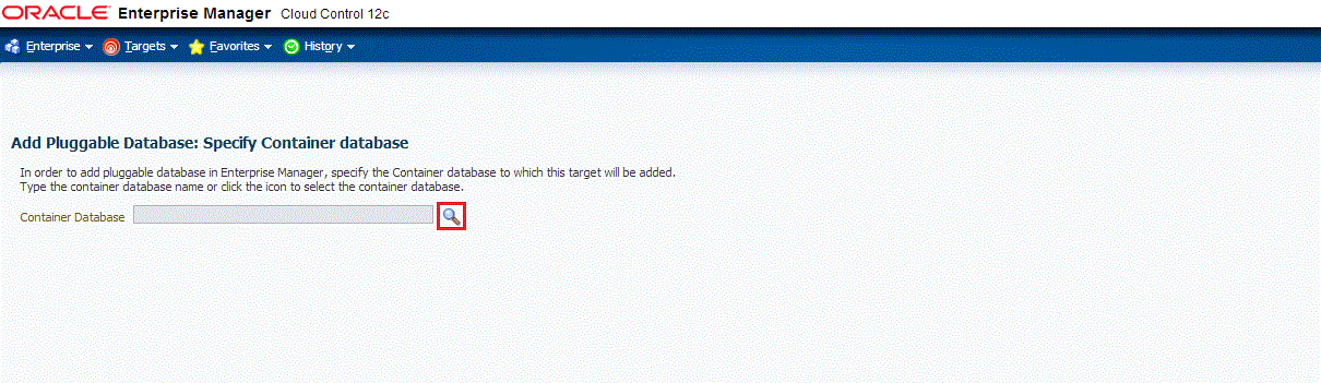 Specify CDB target Specify CDB target