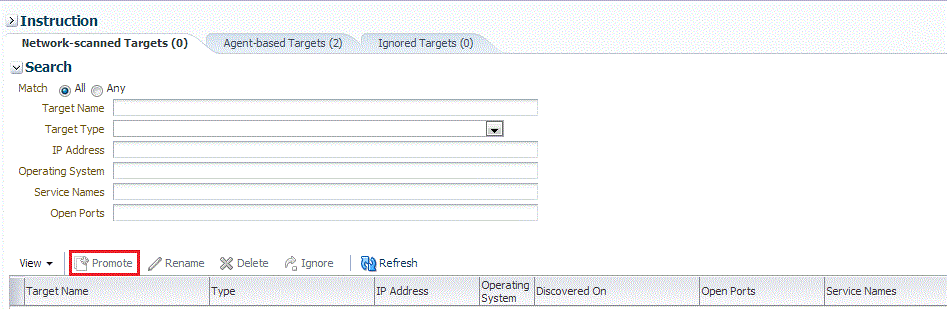 Autodiscovery Results Autodiscovery Results