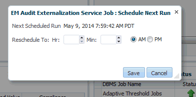 Job Reschedule Dialog Job Reschedule Dialog