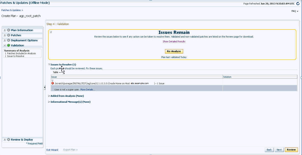 Patching Error: User Is Not a Super User Patching Error: User Is Not a Super User