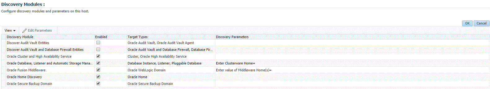 Discovery modules page Discovery modules page