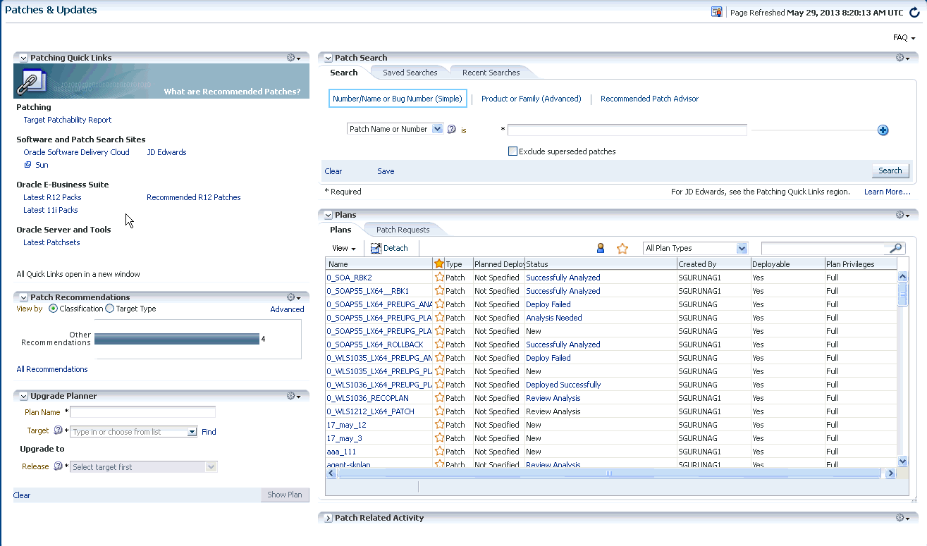 Patches and Updates Page Patches and Updates Page