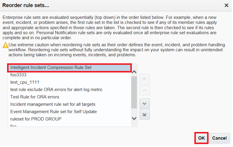 Confirm rule set order. Confirm rule set order.