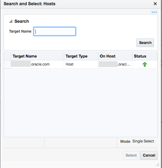 Search and Select dialog Search and Select dialog