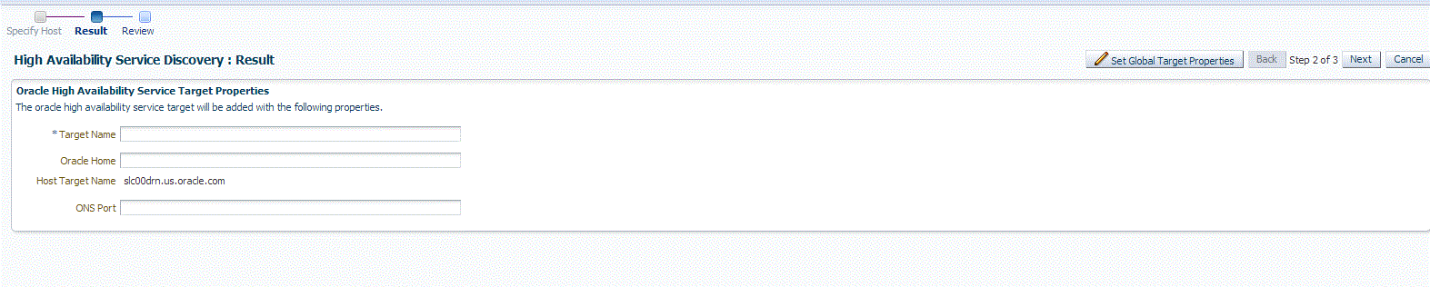 HAS discovery results page HAS discovery results page