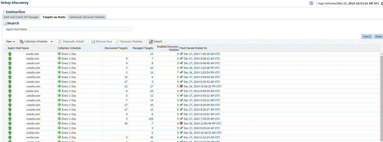 Setup Discovery page, Setup Discovery page,