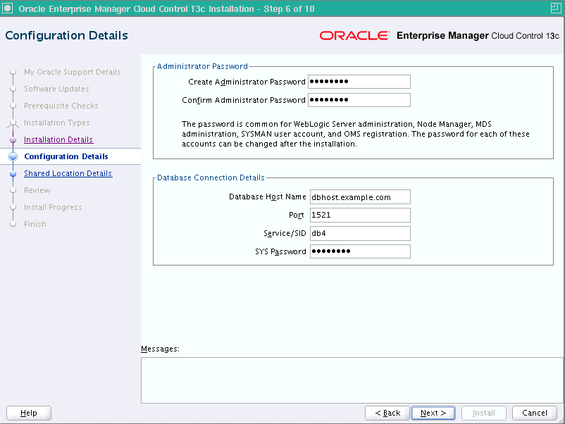Configuration Details Configuration Details
