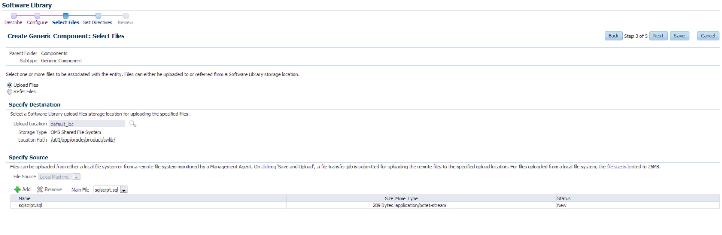 Pre or Post Database Script: Select Files Page Pre or Post Database Script: Select Files Page