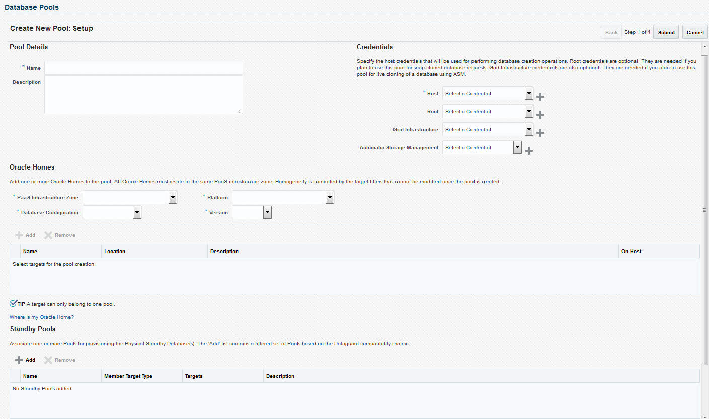 Create Database Pool