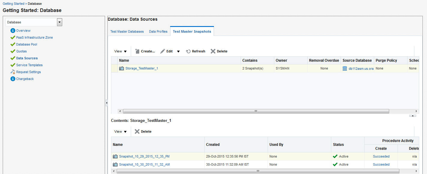Refresh Snap Shot Profile