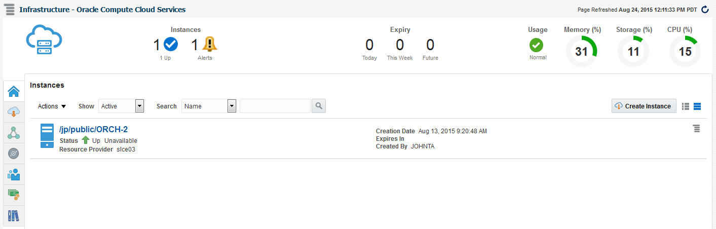 Oracle Compute Self Service Portal Oracle Compute Self Service Portal