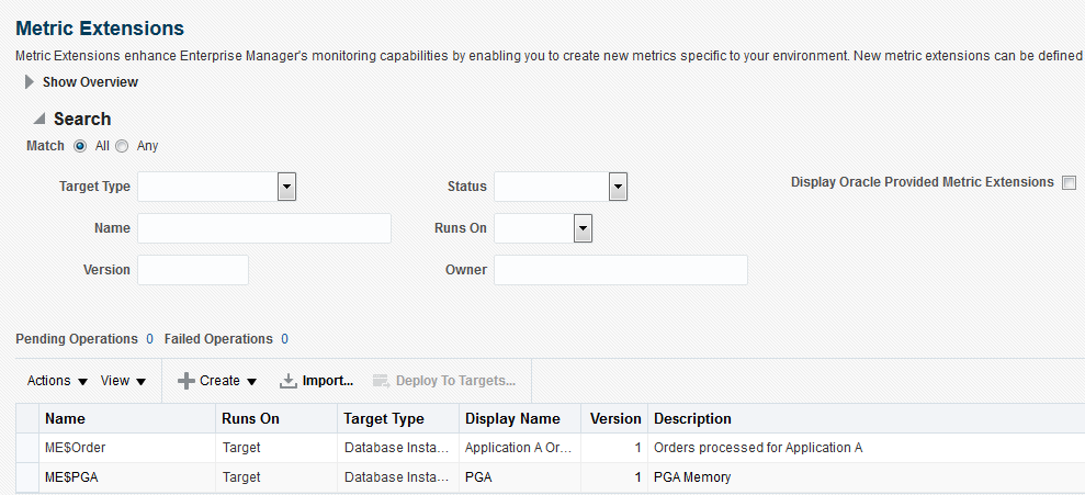 metric extensions metric extensions