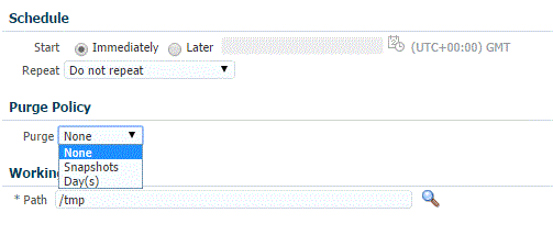 Database snapshot purge policy