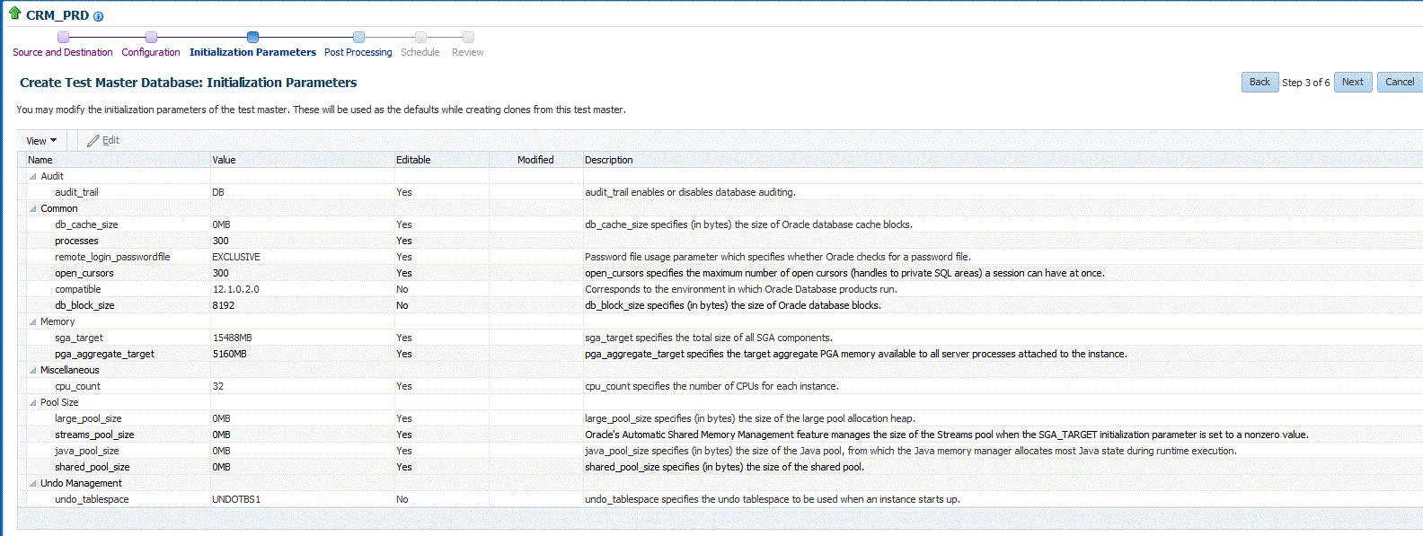 CRM initialization