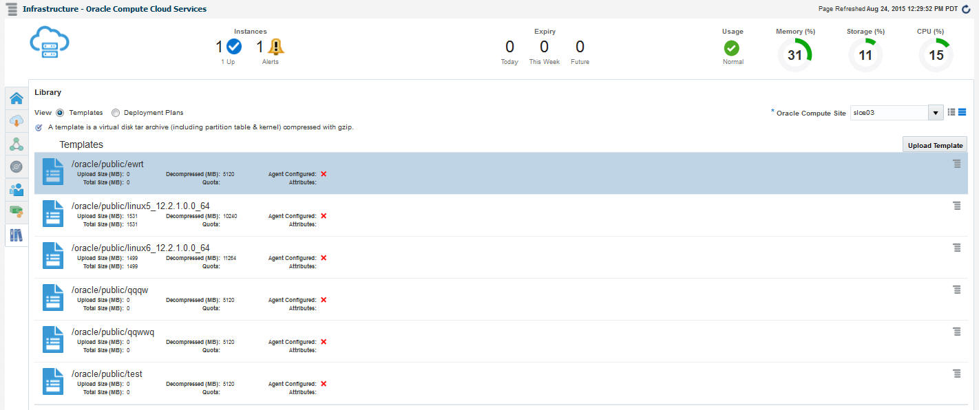 Oracle Compute Self Service Portal: Library Oracle Compute Self Service Portal: Library