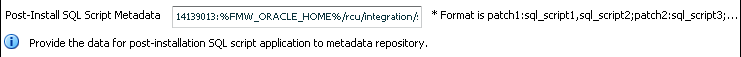 Post-Install SQL Script Metadata Post-Install SQL Script Metadata