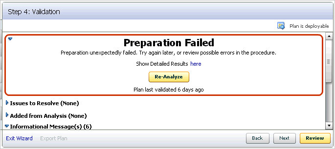 Patch Plan Errors (Validation) Patch Plan Errors (Validation)