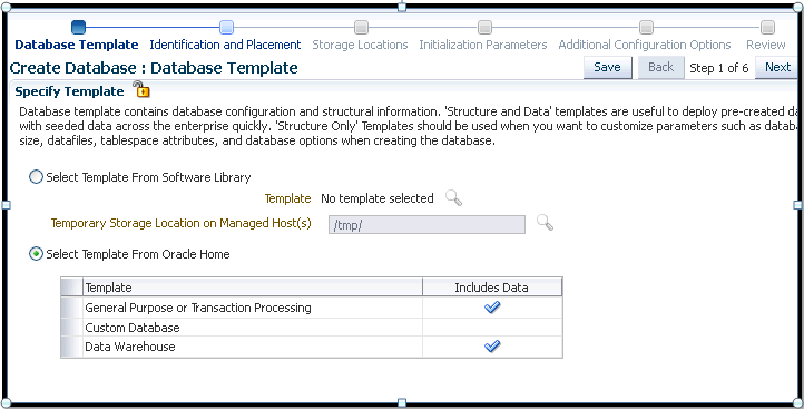 Create Database Template Create Database Template