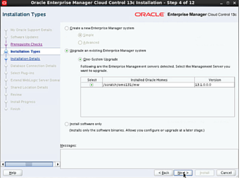 Enterprise Manager Cloud Control 13c Upgrade Wizard Enterprise Manager Cloud Control 13c Upgrade Wizard