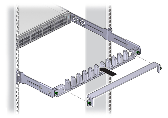 Illustration shows the thumbscrews being tightened. image:Illustration shows the thumbscrews being tightened.