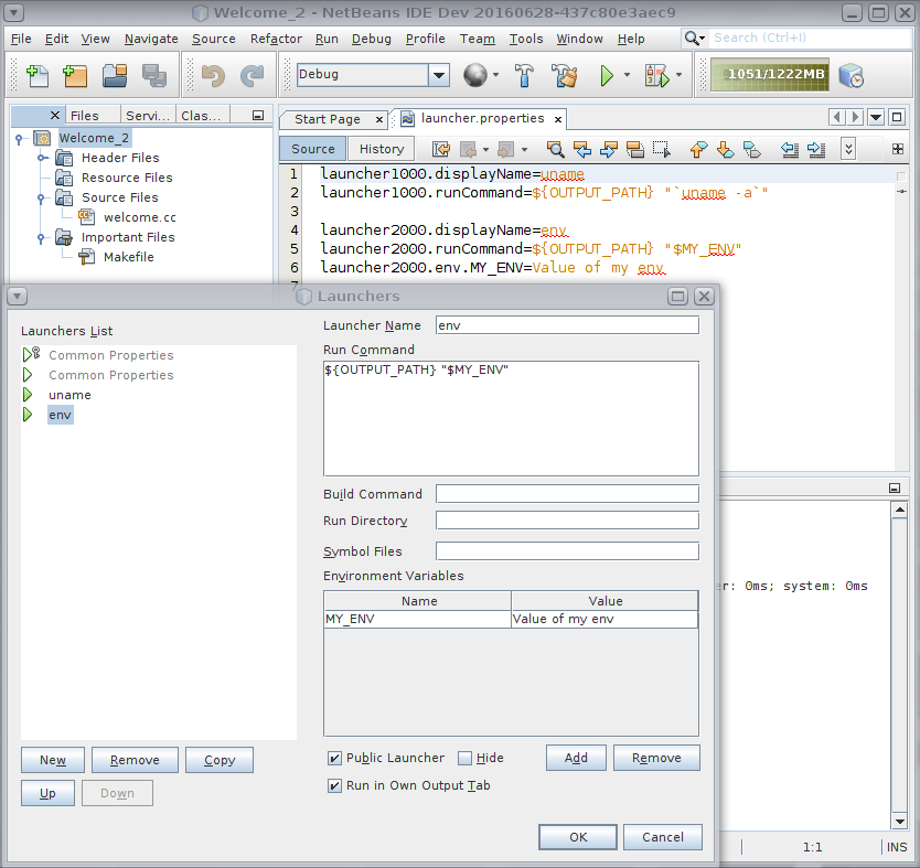image:Launchers configuration window