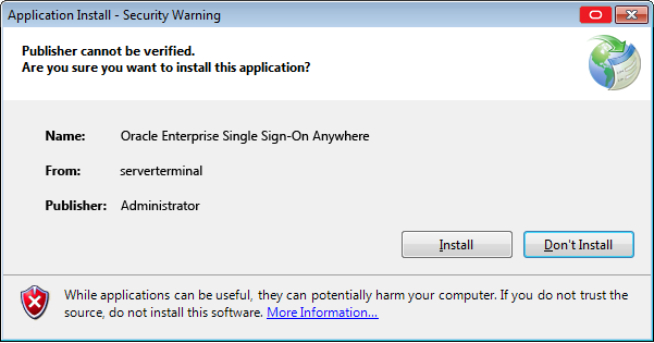 Anywhere certificate unverified