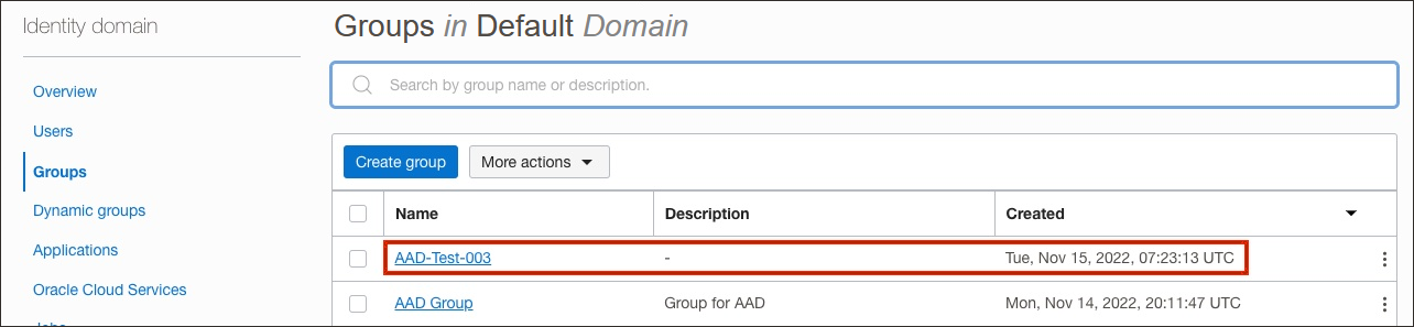 Click to expand The Entra ID groups now provisioned in IAM