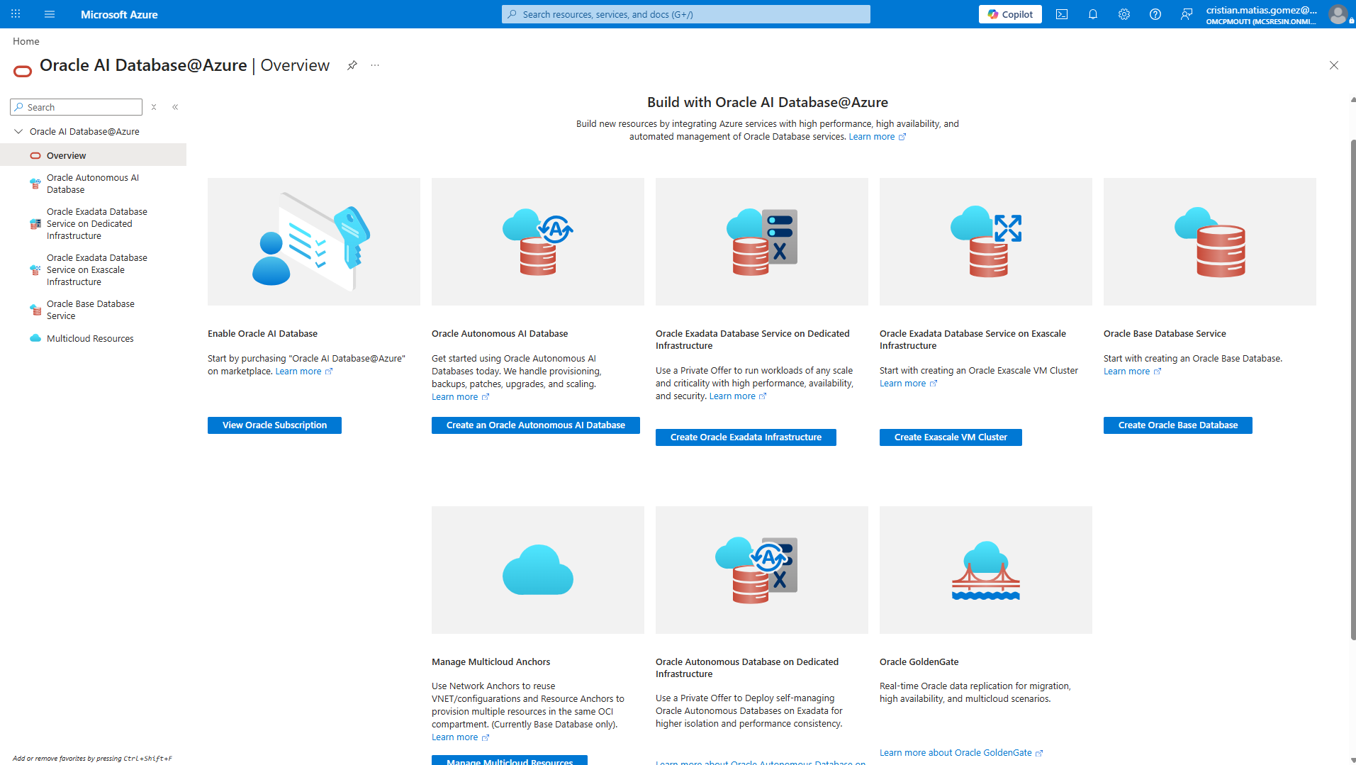 Click to expand Azure overview
