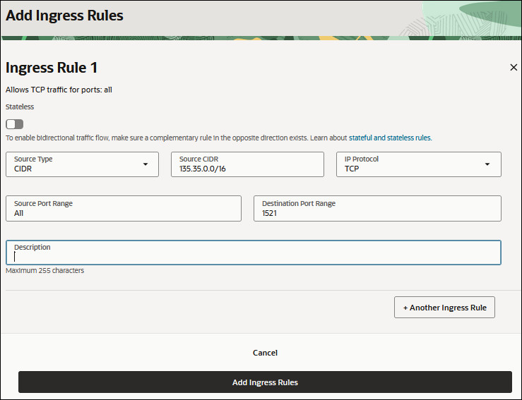 Description of uc1_ingressrules.jpg follows Description of uc1_ingressrules.jpg follows
