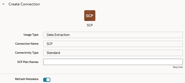 Create Fusion Supply Chain Planning connection Create Fusion Supply Chain Planning connection