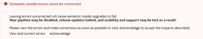 The second more urgent warning that alerts you about the adverse impact of your decision to ignore the errors