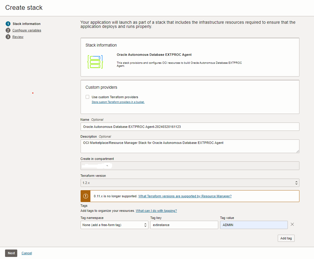 Description of adbs_extproc_createstack_updated.png follows Description of adbs_extproc_createstack_updated.png follows