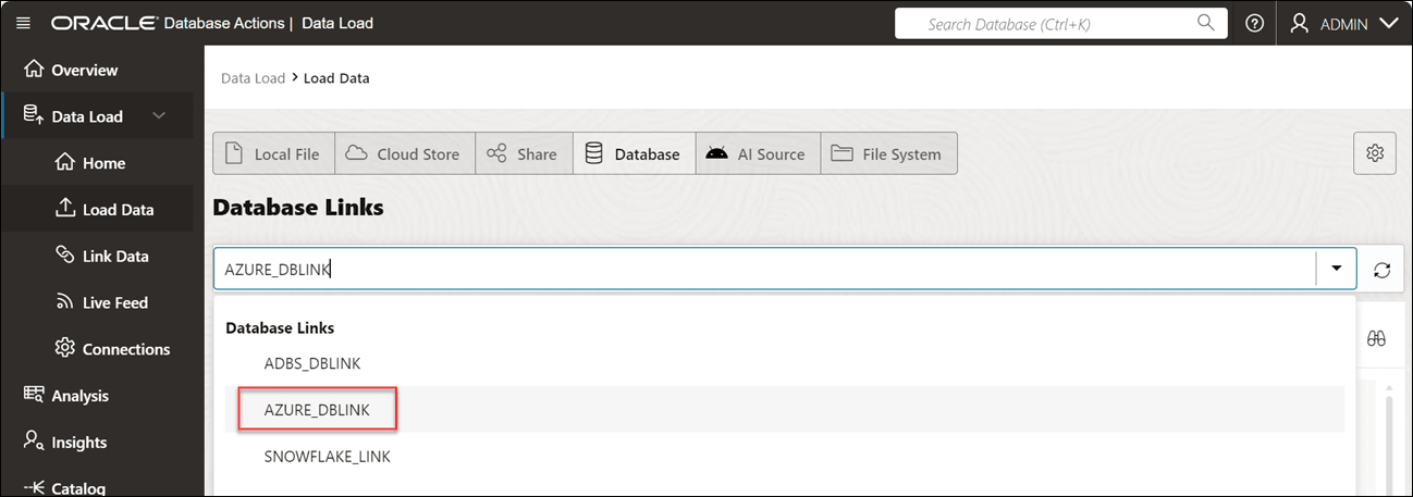 Description of azure-dblink.png follows Description of azure-dblink.png follows