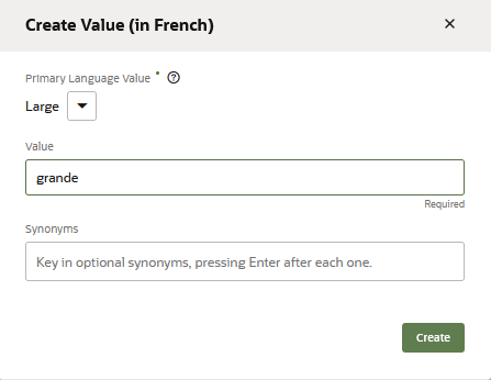 Description of add-ml-entity-value.png follows Description of add-ml-entity-value.png follows