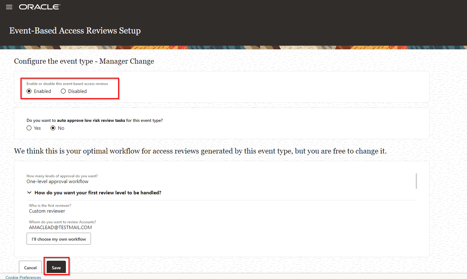 Enable Event-Based Access Reviews