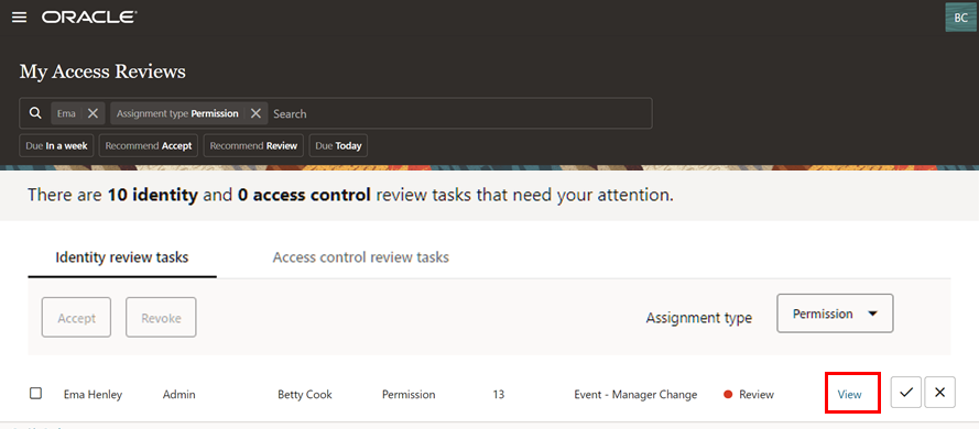 Recommendation to Review the Access Permission