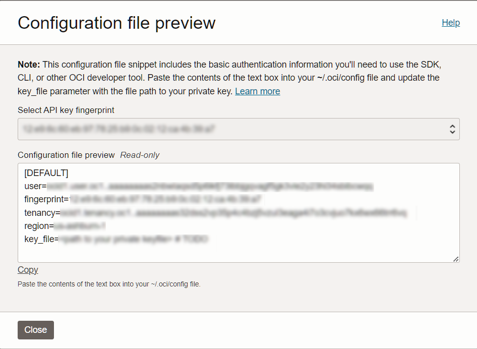 API KEY Screen