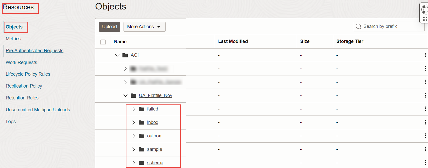 Folder structure Screen