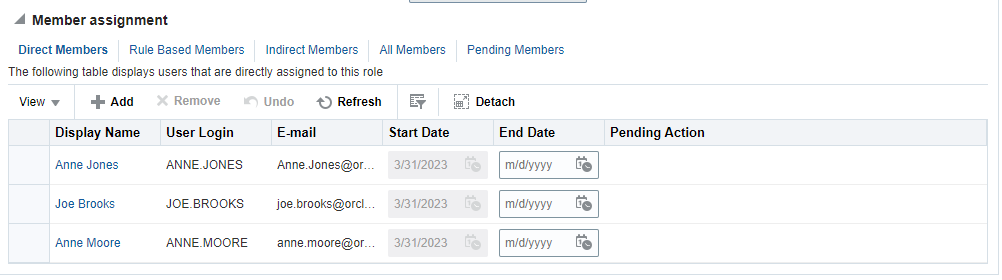 Add Members directly to the role
