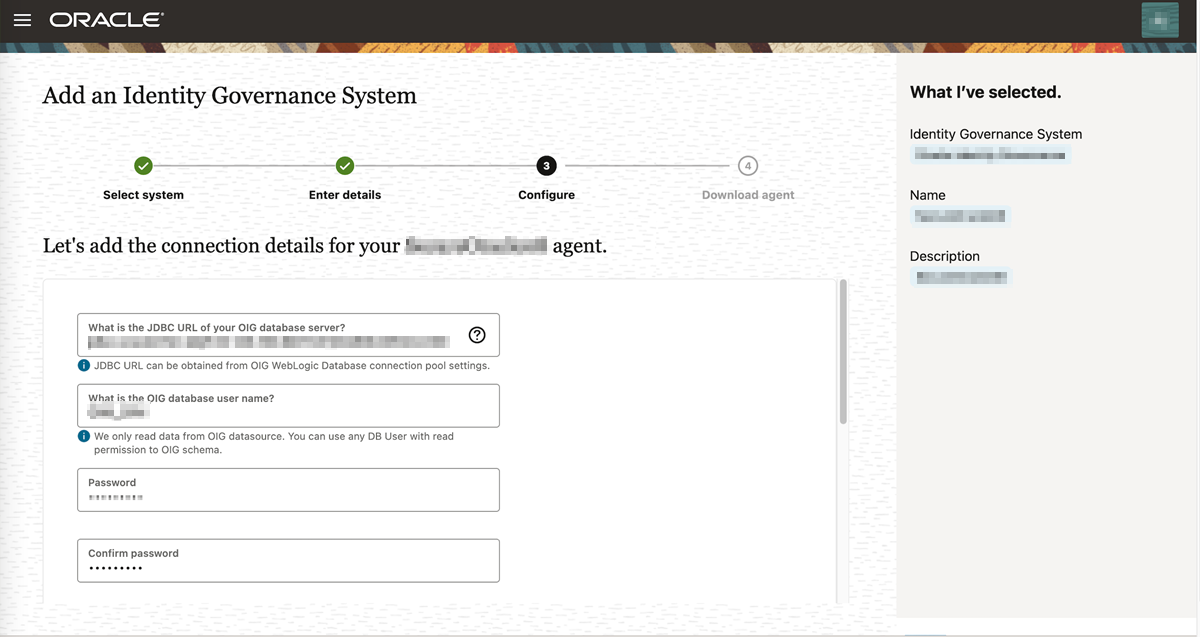Configure OIG Database