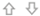 Up and down arrows icon