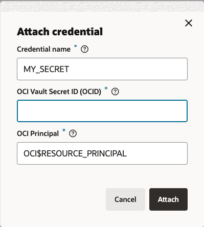 Description of attach_credentials_gs.png follows Description of attach_credentials_gs.png follows