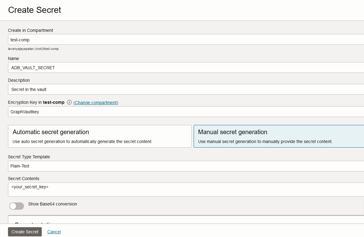 Description of create_vault_secret.png follows Description of create_vault_secret.png follows