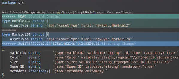 Synchronization conflict shown in the editor Synchronization conflict shown in the editor
