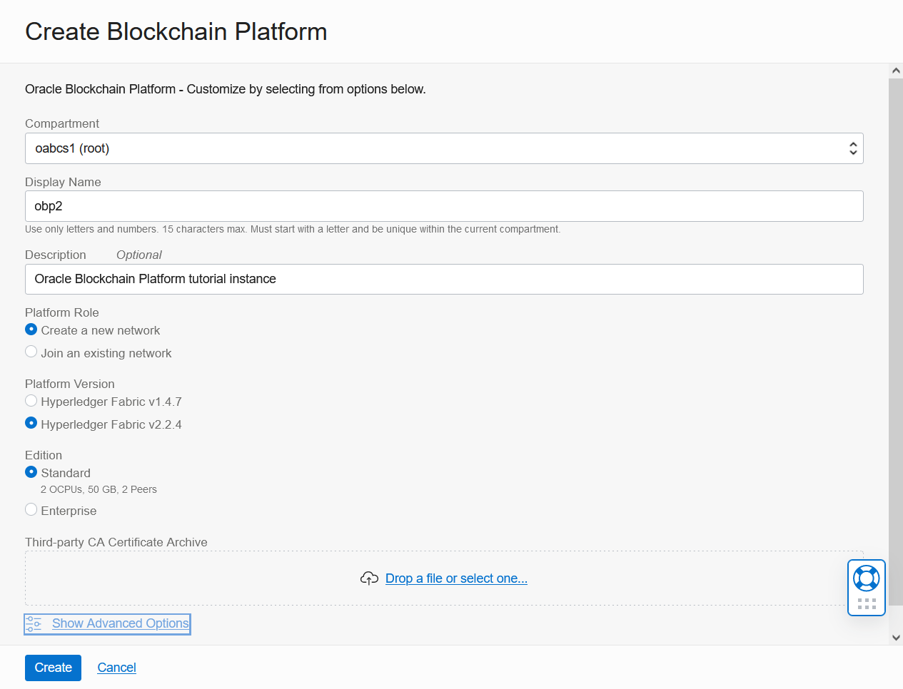 Description
                        of the illustration create-instance.png is below