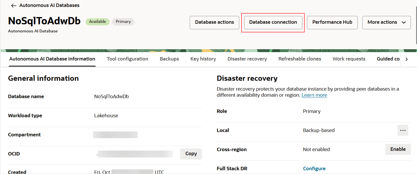 Description of adb-srvconsole.png follows