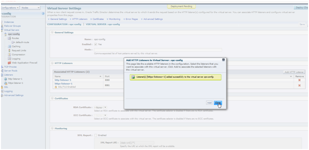 Screenshot shows HTTPS listener being added Screenshot shows HTTPS listener being added