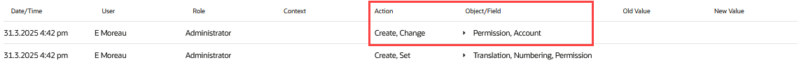 Sample Custom Transaction Type system notes v2 with a new entry outlined in red.