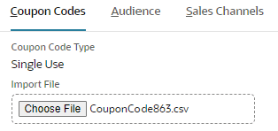 Coupon CSV import.