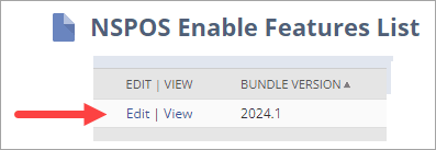 Edit option for enable features